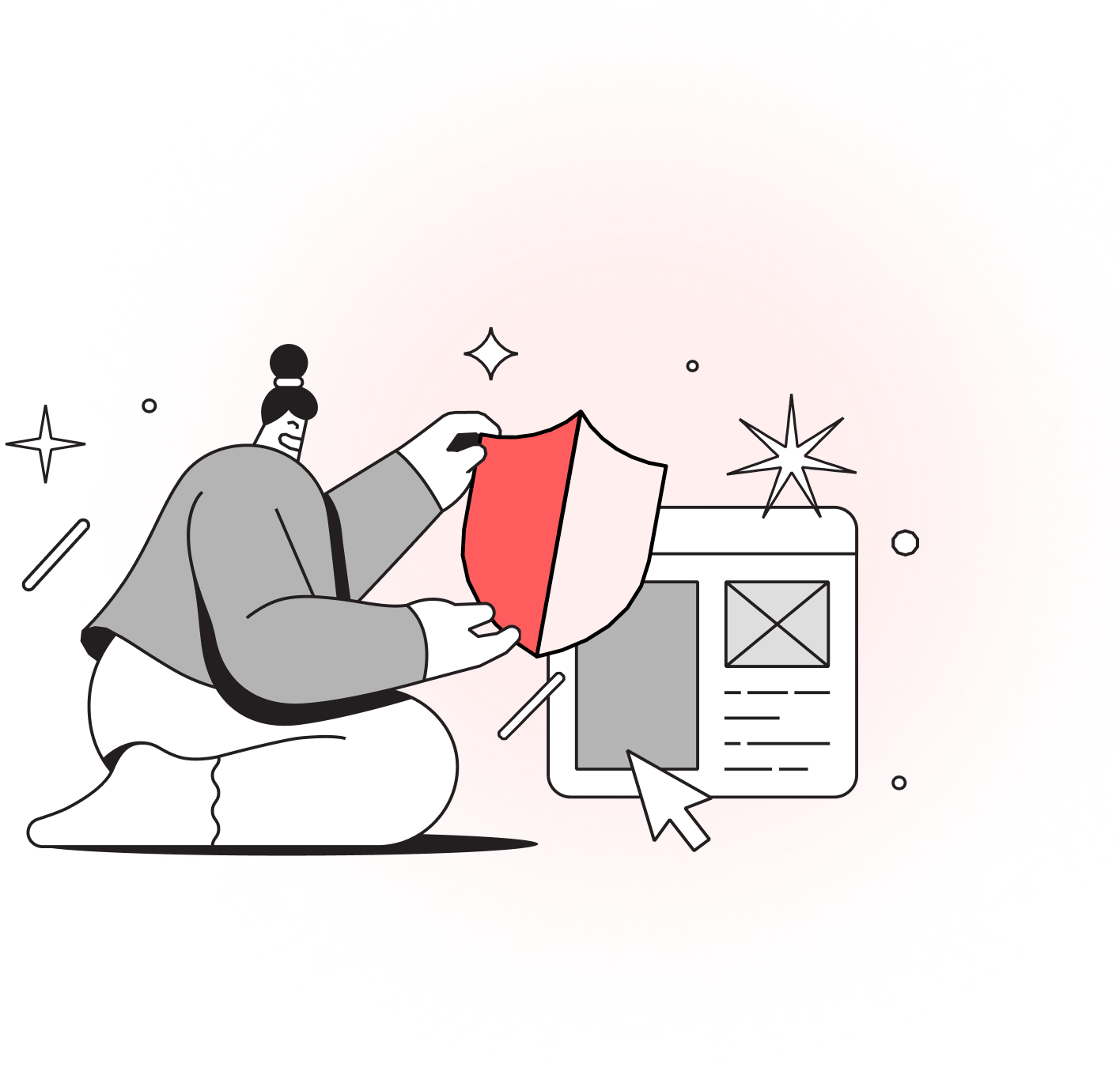 FlashVPN 无日志隐私保护插画